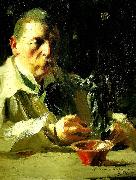 Anders Zorn sjalvportratt med faun och nymf oil painting reproduction